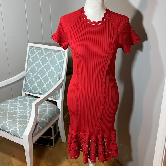 Red Dress. Fitted Knit Fabric. Cute details. Sweet yet sexy. Date nite Gorgeous… - Picture 12 of 12